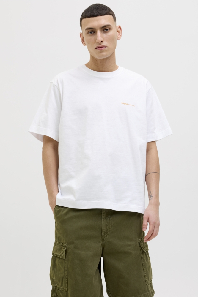 JORPAROS EASTER SKETCH TEE SS CREW 12273171 Bright White/BANDANA